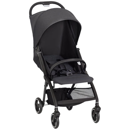 Travel Stroller with Easy Folding, Lightweight Pushchair Dark Grey