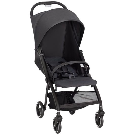 Travel Stroller with Easy Folding, Lightweight Pushchair Dark Grey