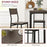 3 Pcs Compact Dining Table 2 Chairs Set Grey Wood Grain