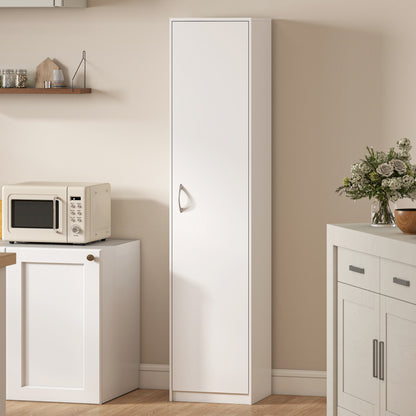 5-Tier Pantry Storage Cabinet with Adjustable Shelves for Dining Room