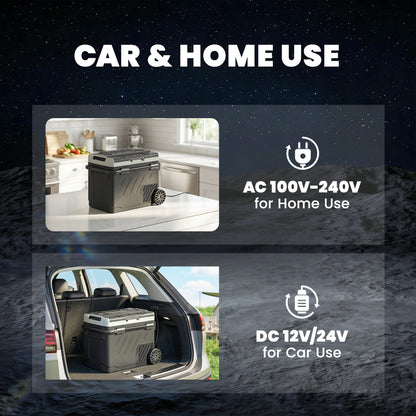 49L Compressor Car Fridge Freezer, Dual Zone with App Control