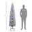 7ft Pre Lit Artificial Christmas Tree Holiday Décor with 250 Colourful LED Lights and 592 Snow Flocked Tips, Pine Cone, Berry, Ball Tree Decoration