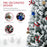 7ft Pre Lit Artificial Christmas Tree Holiday Décor with 250 Colourful LED Lights and 592 Snow Flocked Tips, Pine Cone, Berry, Ball Tree Decoration