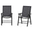 Set of 2 Foldable Metal Garden Chairs Outdoor Patio Park Dining Seat Yard Furniture Grey