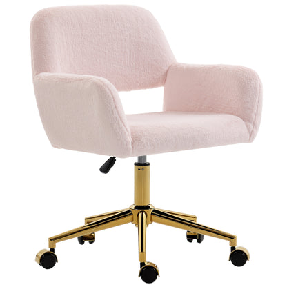 Swivel Office Chair, Vanity Desk Chair with Adjustable Height, Wheels