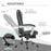 Heated 6 Points Vibration Massage Executive Office Chair, Adjustable Swivel Ergonomic High Back Desk Chair Recliner w/ Footrest, Grey