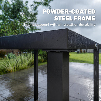 5 Pieces Outdoor Dining Set, Garden Dining Set for 4, Brown