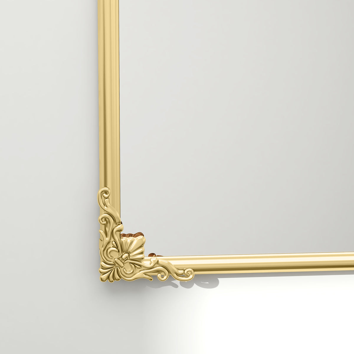 Wall Mirror, Decorative Baroque Mirror with Metal Frame, Gold Tone