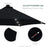 3(m) Garden Parasol Cantilever Umbrella with Solar LED, Cross Base and Waterproof Cover, Black