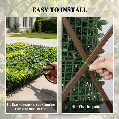 Artificial Grass Wall Panel, Greenery Wall, 100x100 cm, Green