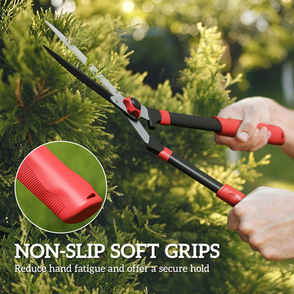 Garden Shears, 63.5 cm Hedge Shears with Tension Adjuster