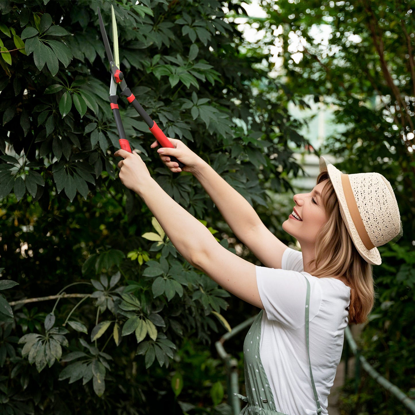 Garden Shears, 63.5 cm Hedge Shears with Tension Adjuster