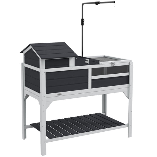 Tortoise House w/ Adjustable Lamp Holder, Openable Lid, Storage Shelf