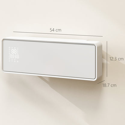 2000W Ceramic Electric Heater with Fan, Wall Mounted, White
