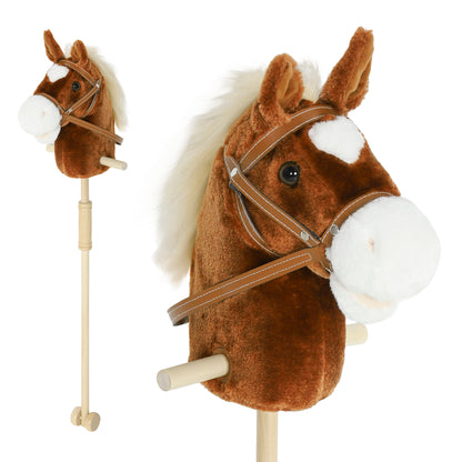 Stick Horse with Wood Wheels, Pony Neighing and Galloping Sounds