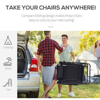 3PC Zero Gravity Chairs Sun Lounger Table Set w/ Cup Holders, Black