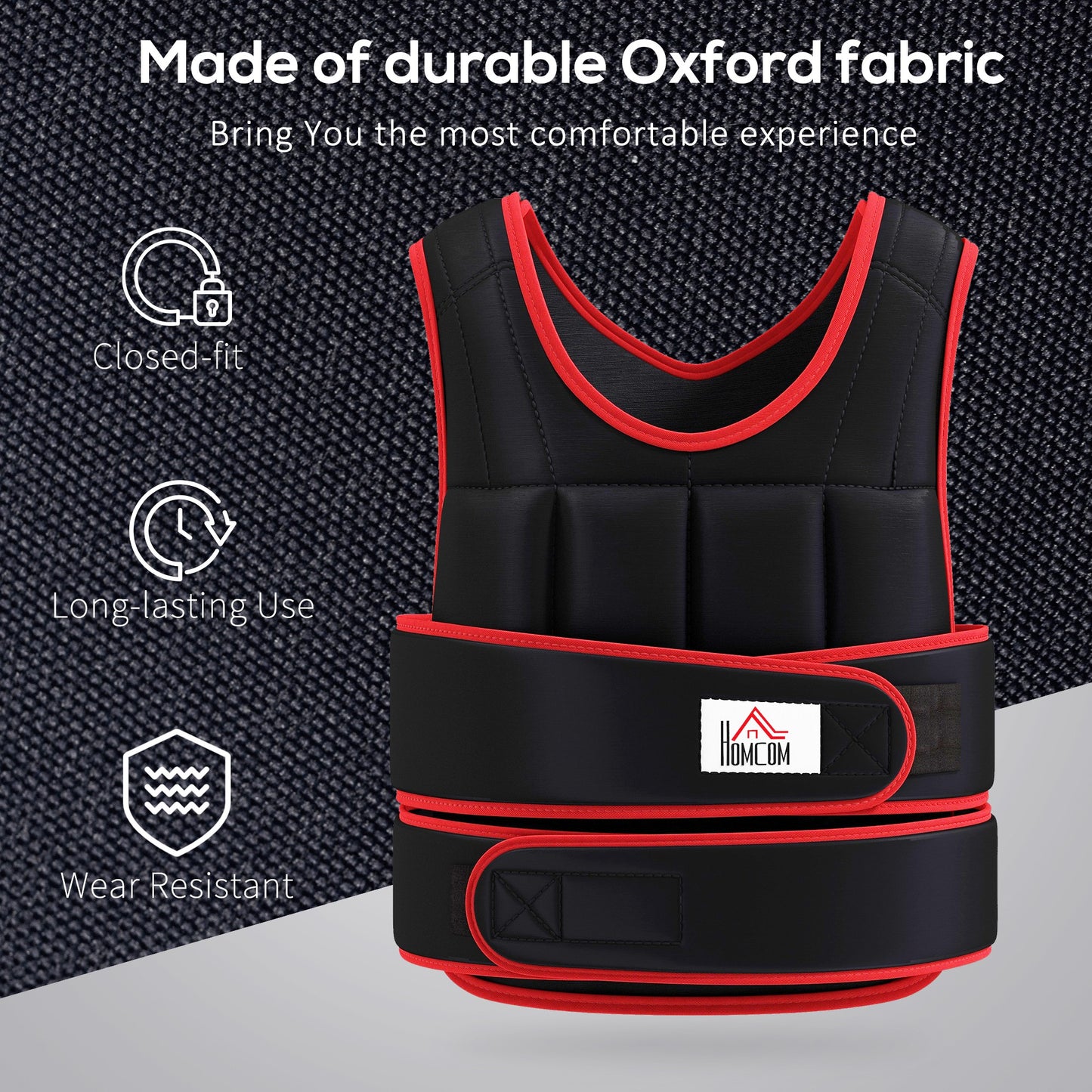 20KGS Adjustable Weight Vest Running Gym Training Weight Loss, Red