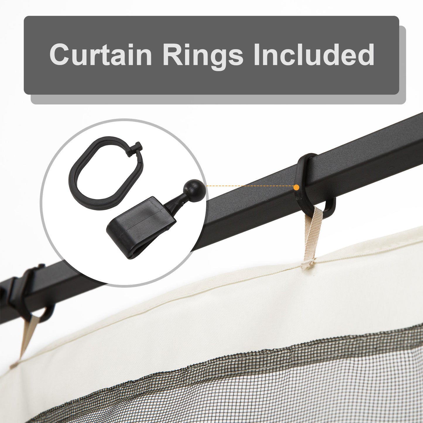 Gazebo Mosquito Netting