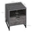 Bedside Table with Drawer and Shelf, Side End Table with Steel Legs for Living Room, Bedroom, Grey