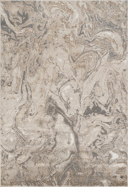Elysium Abstract Rug With Velvet Feel Stylish Metallic Sheen Astral Design