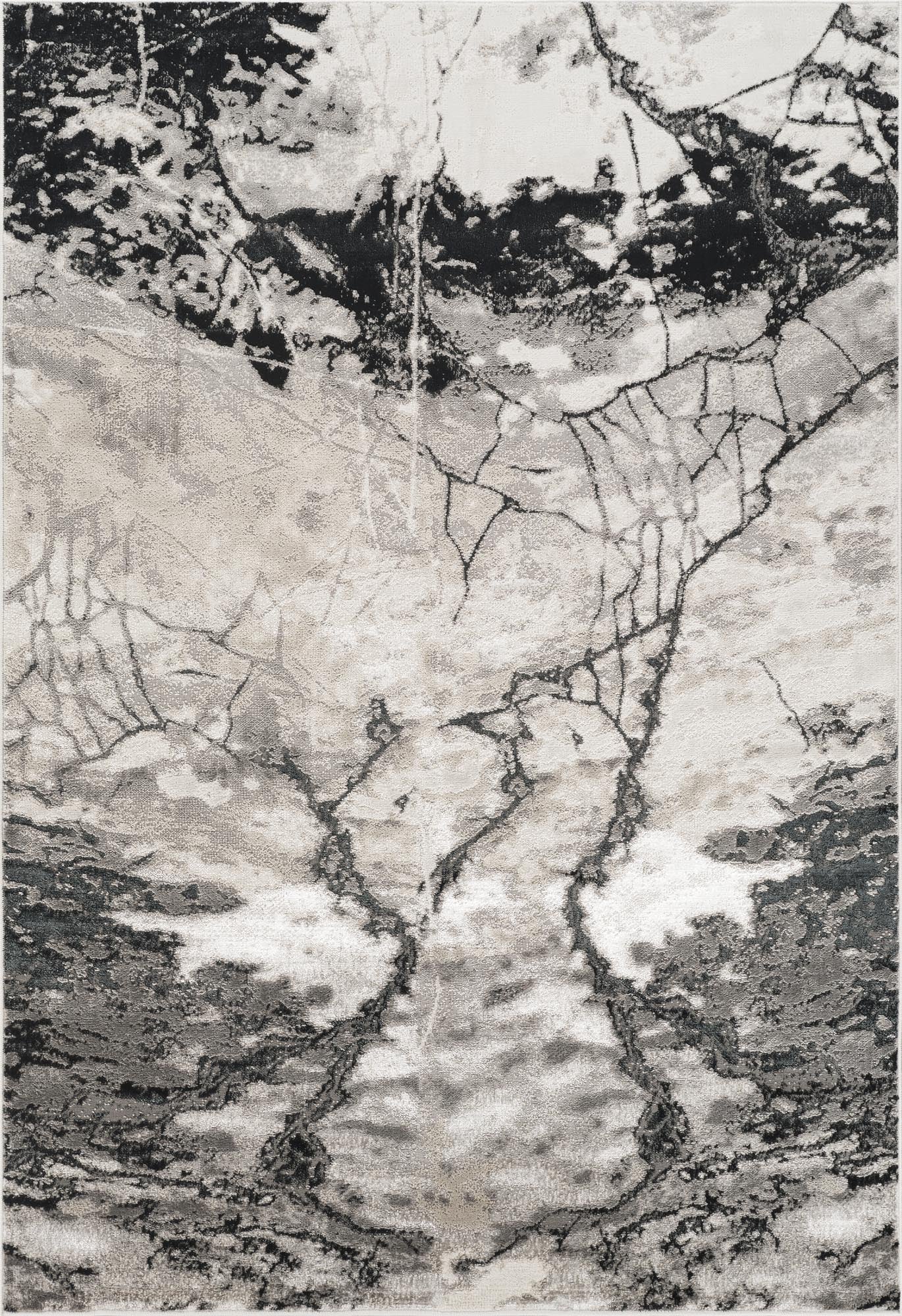 Elysium Abstract Rug With Velvet Feel Stylish Metallic Sheen Huracan Design