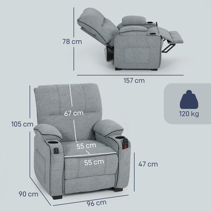 Electric Massage Recliner Armchair with Heat, Power Reclining Chair