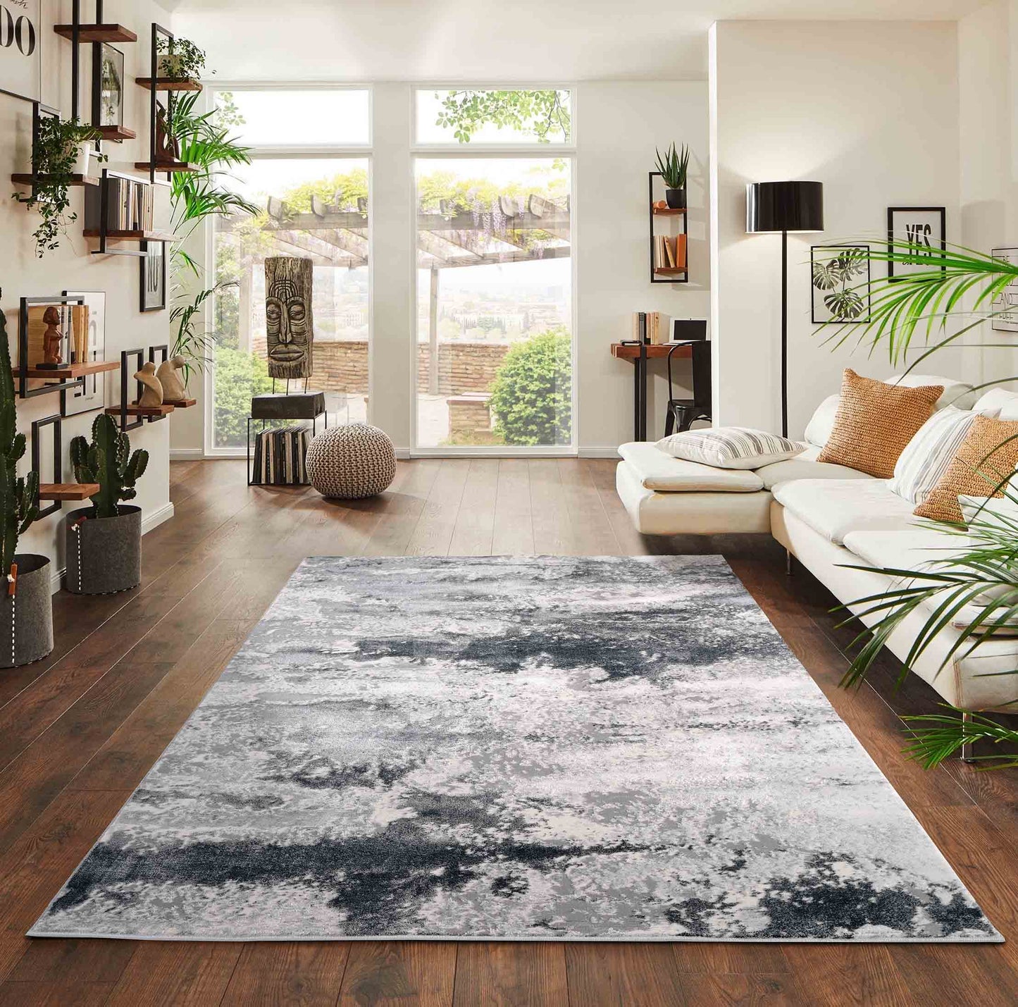 Emperor Onyx Modern Abstract Area Rug – Stylish Sprayed Design for Elegant Interiors - 6 Colours Available