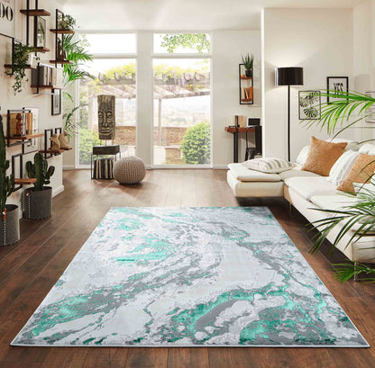 Emperor Picasso Modern Abstract Area Rug – Waterflow-Inspired Design for Trendy Home Décor - 6 Colours Available
