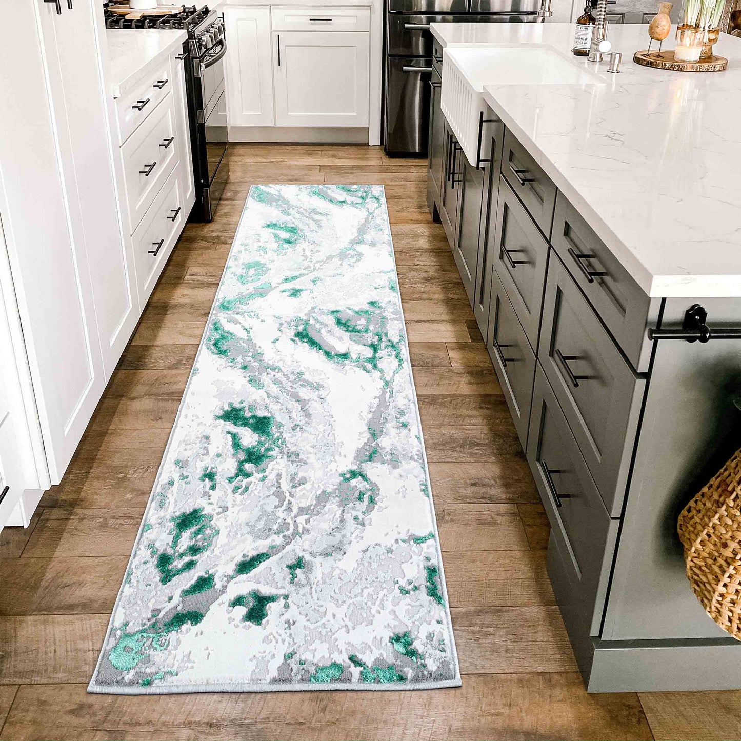 Emperor Picasso Modern Abstract Area Rug – Waterflow-Inspired Design for Trendy Home Décor - 6 Colours Available