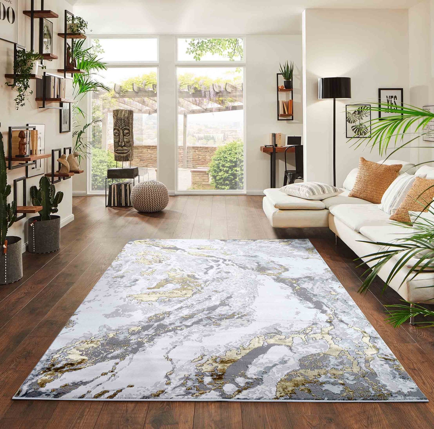 Emperor Picasso Modern Abstract Area Rug – Waterflow-Inspired Design for Trendy Home Décor - 6 Colours Available