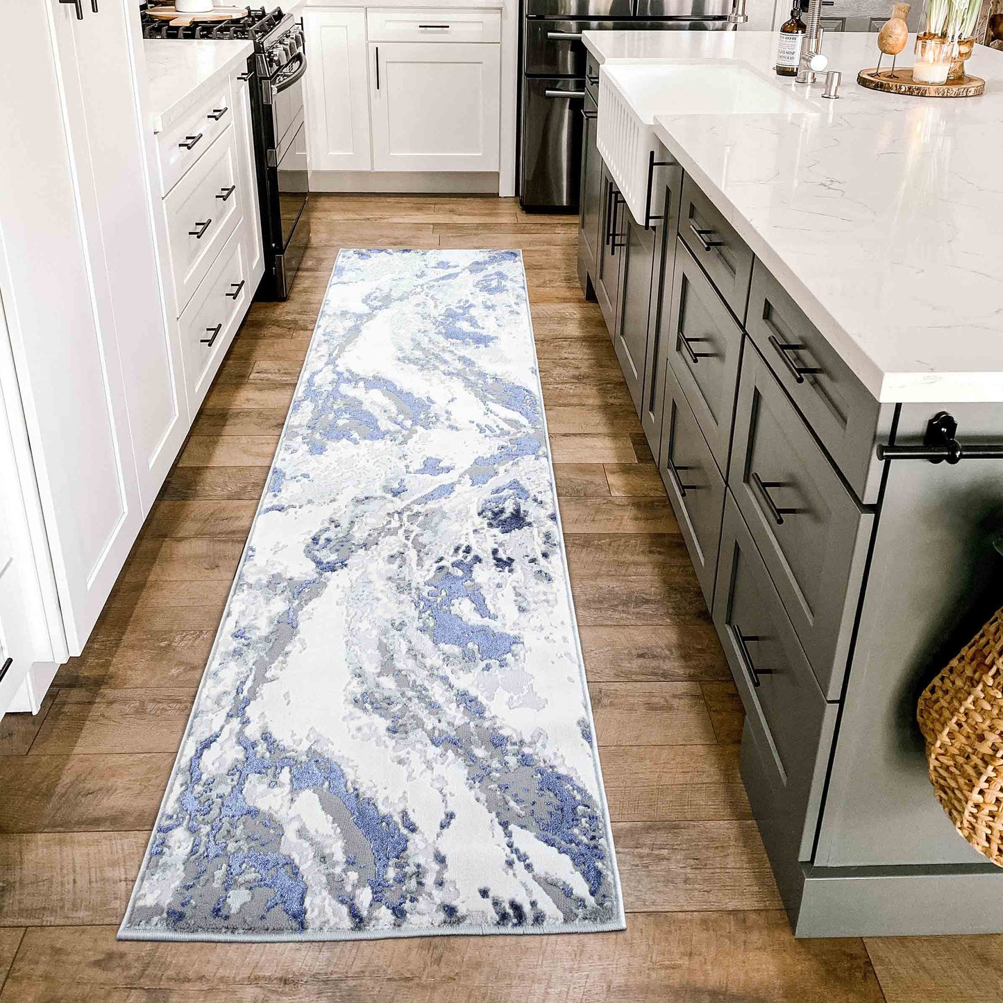 Emperor Picasso Modern Abstract Area Rug – Waterflow-Inspired Design for Trendy Home Décor - 6 Colours Available