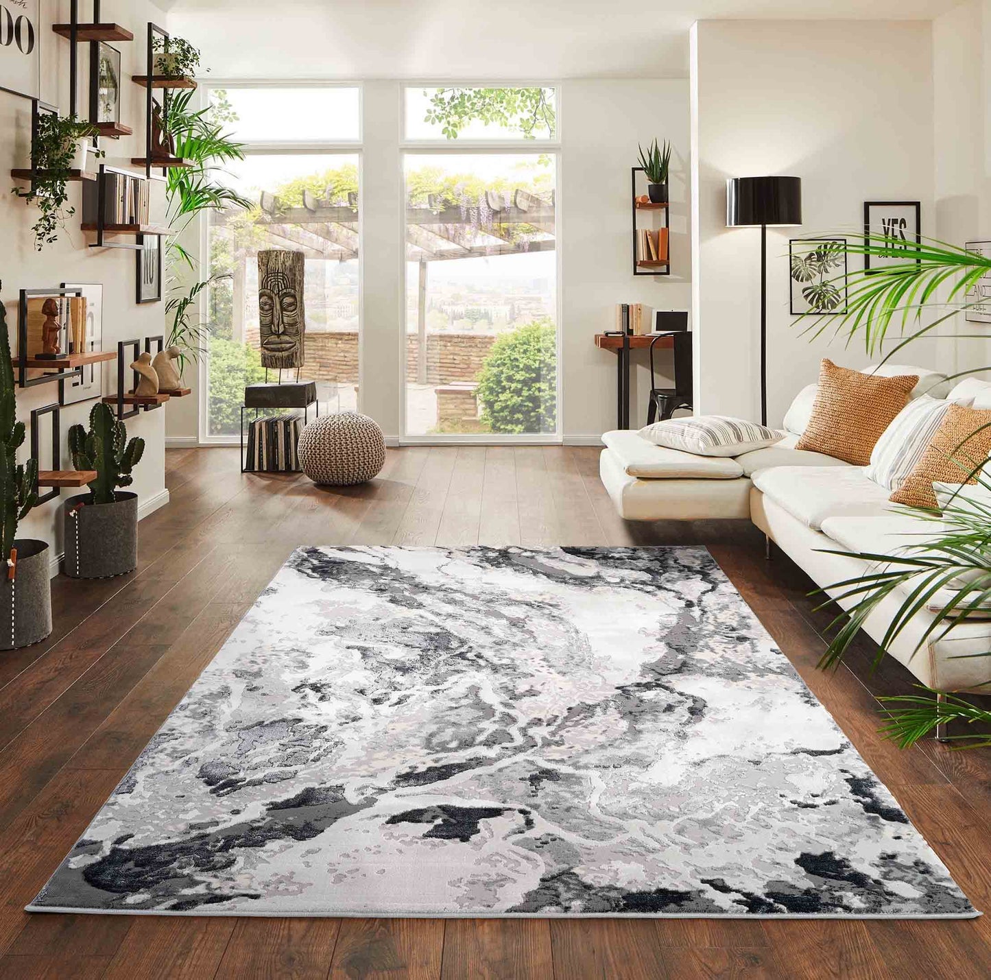 Emperor Picasso Modern Abstract Area Rug – Waterflow-Inspired Design for Trendy Home Décor - 6 Colours Available