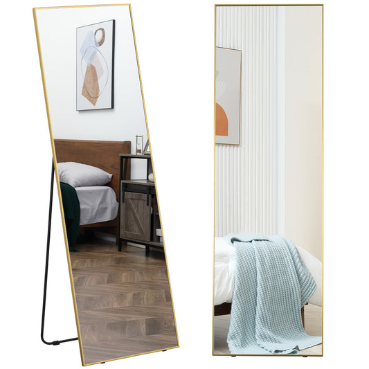 Full Length Mirror Dressing Mirror Wall-Mounted Entryway Gold Frame