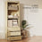 180cm Tall Bookshelf Free Standing Storage Shelf Unit with Storage Oak