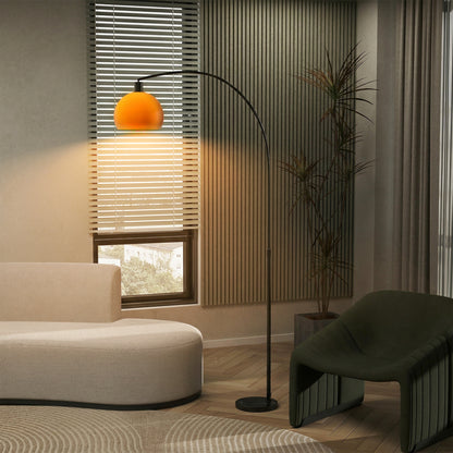 Floor Lamp for Living Room, Modern Standing Lamp with Shade & Foot Switch, Minimalist Tall Pole Lampshade for Bedroom, Office, Black