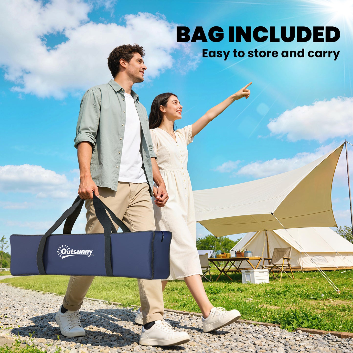 2 Person Camping Tent, Dome Tent with Storage Pocket, Navy Blue