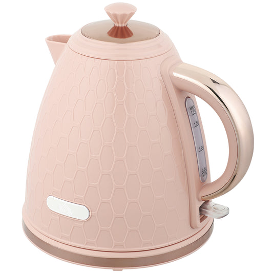 Electric Kettle, Fast Boil, 1.7L, 3kW, Auto Shut-off, Light Pink