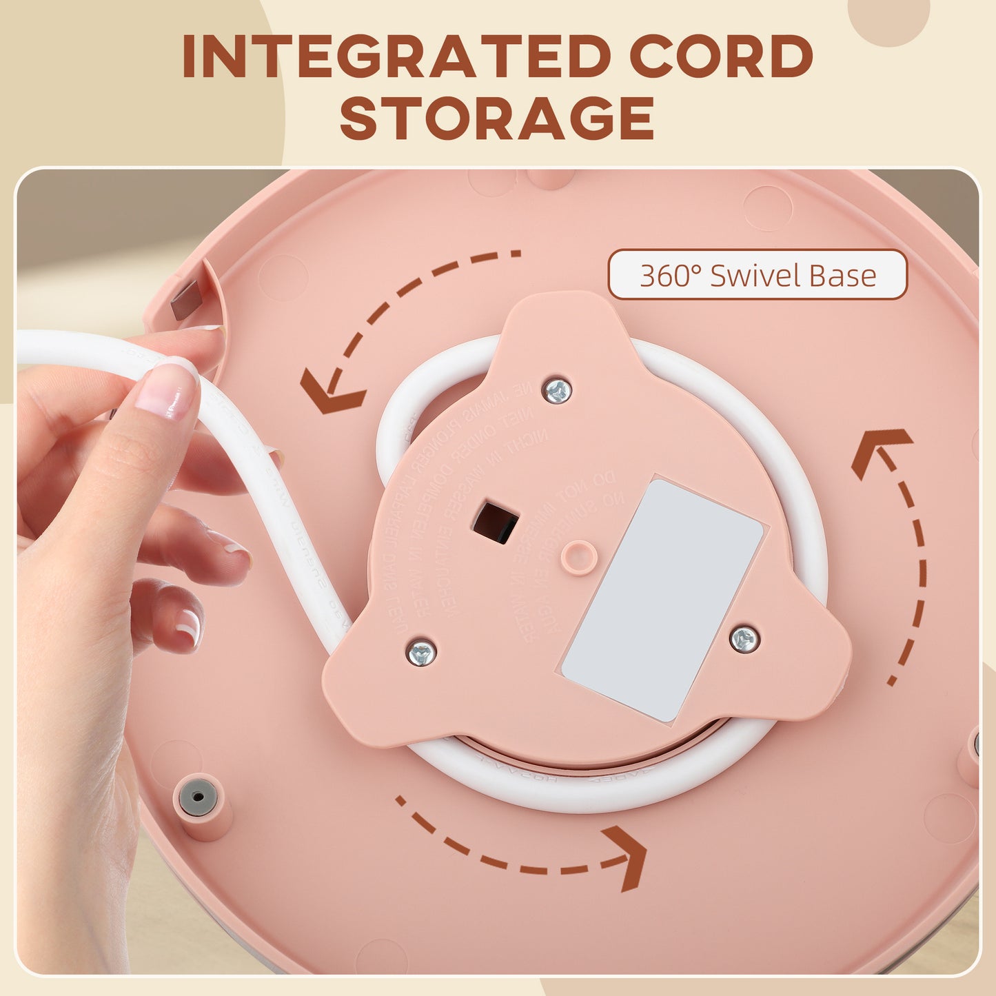 Electric Kettle, Fast Boil, 1.7L, 3kW, Auto Shut-off, Light Pink