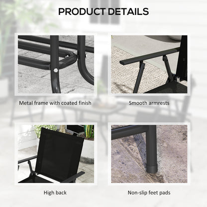 Patio Furniture Set, Garden Set w/ Table, Foldable Chairs, a Loveseat