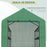 Poly Tunnel Steeple Walk in Garden Greenhouse with Removable Cover Shelves - Green 244 x 180 x 210cm