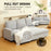 Pull Out Sofa Bed L Shape Corner Sofa w/ Reversible Chaise Light Grey