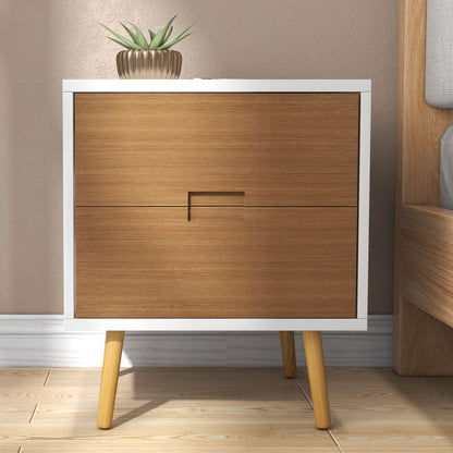 Bedside Table with 2 Drawers for Bedroom, Living Room
