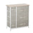 Vertical 7 Linen Drawers Cabinet Organizer Storage Dresser Tower with Metal Frame Adjustable Feet for Living Room, Bathroom, Kitchen