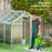 6 x 10ft Polycarbonate Greenhouse with Rain Gutters, Large Walk-In Green House with Window, Garden Plants Grow House with Aluminium