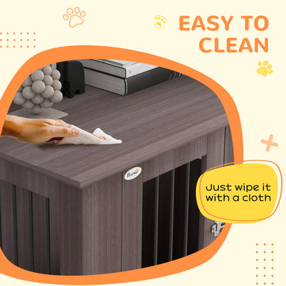 Dog Crate Kennel Cage for Medium Large Dog, Indoor End Table, Purple