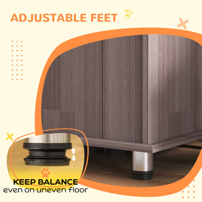 Dog Crate Kennel Cage for Medium Large Dog, Indoor End Table, Purple