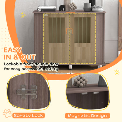 Dog Crate Kennel Cage for Medium Large Dog, Indoor End Table, Purple