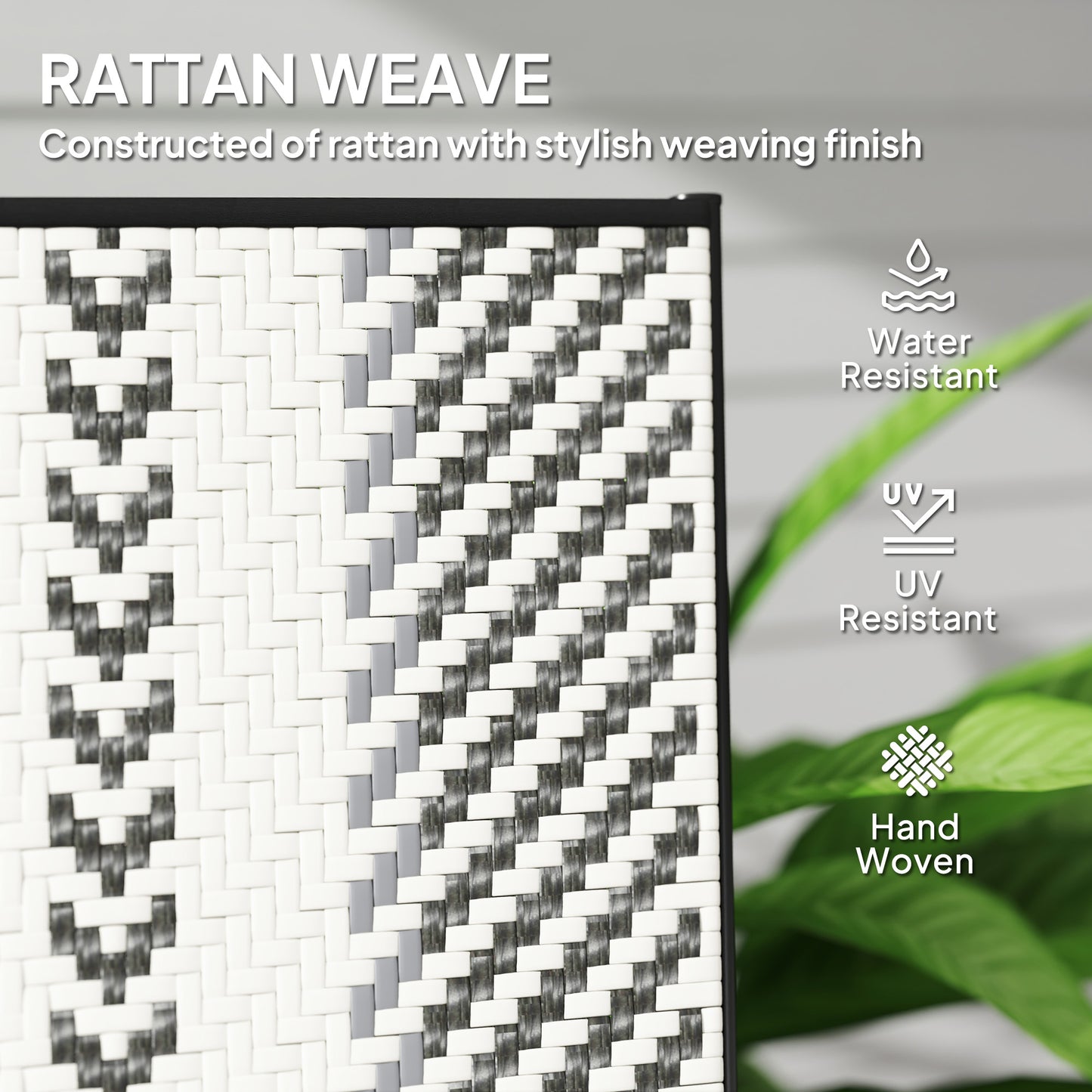 2PCs Rattan Folding Chair w/ 5-Position Adjustable Backrest, Grey