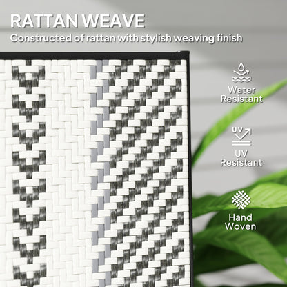 2PCs Rattan Folding Chair w/ 5-Position Adjustable Backrest, Grey