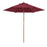 2.5m Wooden Garden Parasol Umbrella-Red Wine